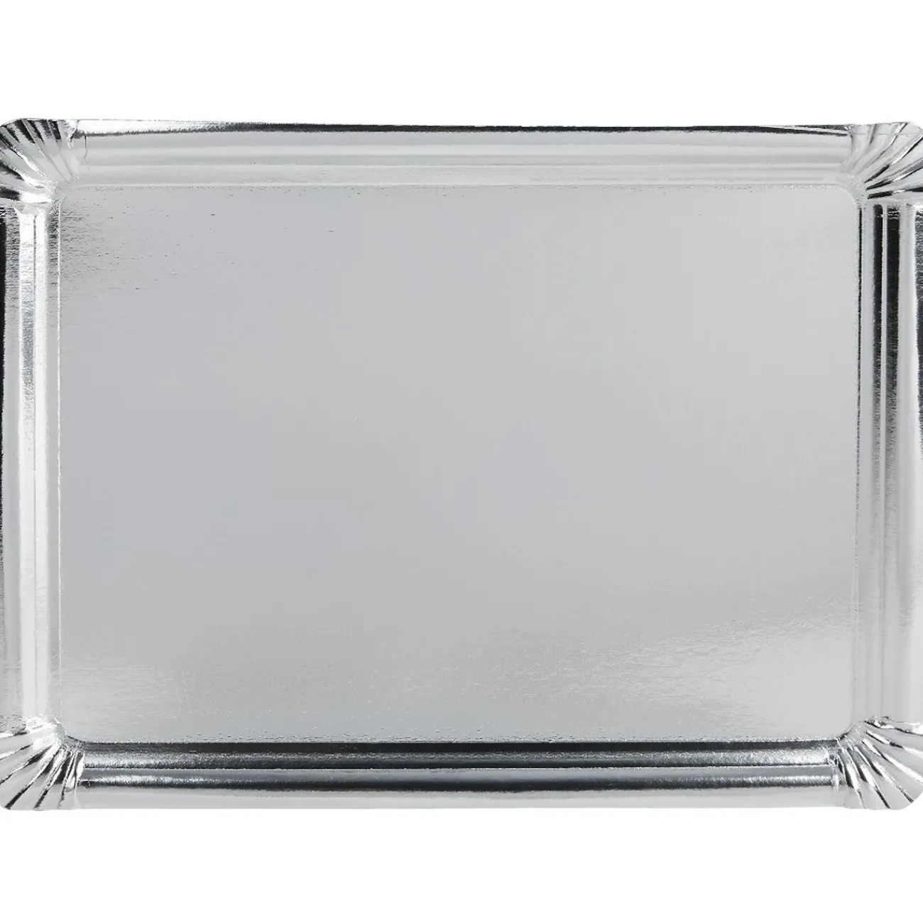 Gifi Plateau rectangulaire argenté en carton x3