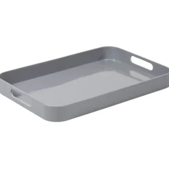 Gifi Plateau rectangulaire avec poignées uni gris