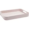 Gifi Plateau rectangulaire avec poignées uni rose