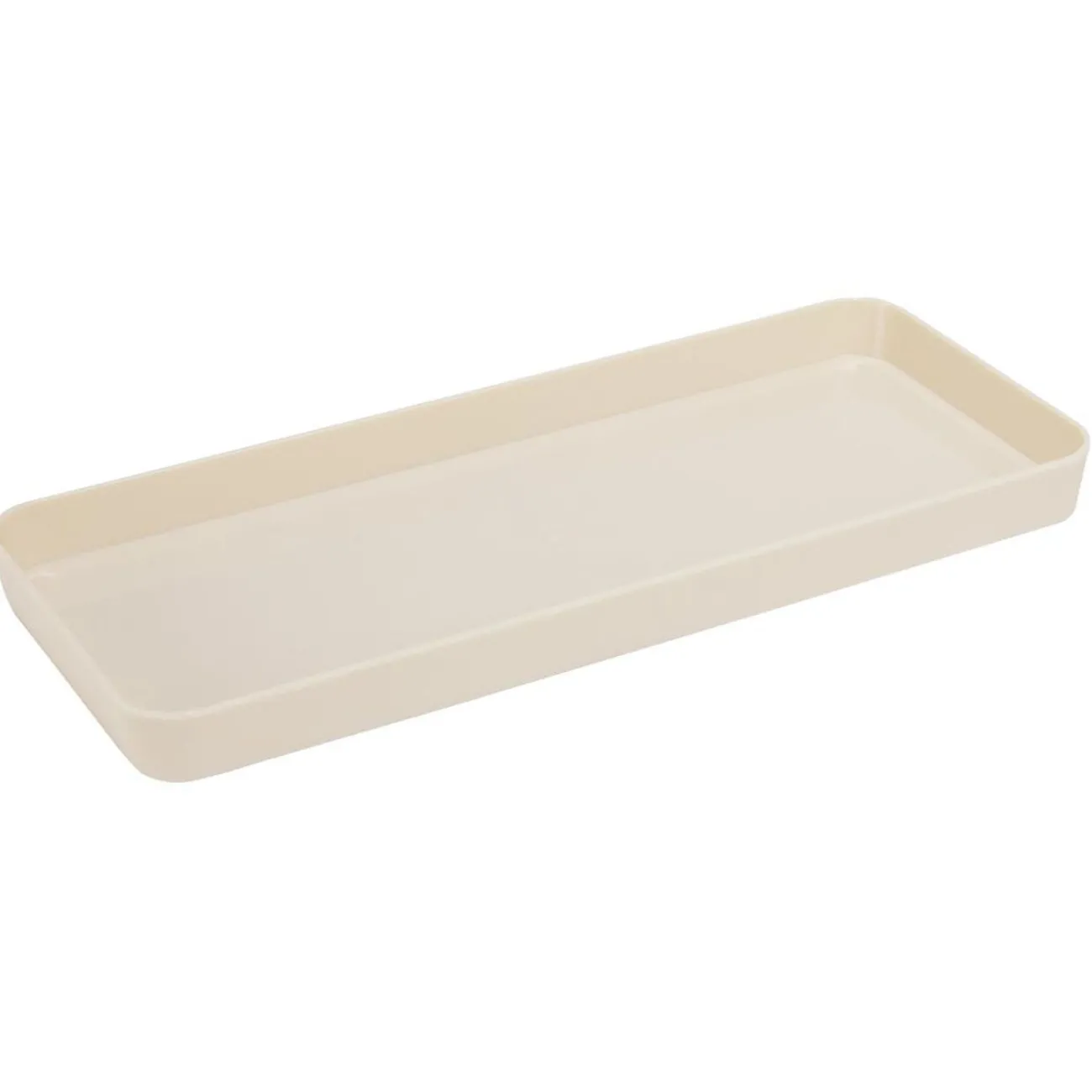 Gifi Aménagement Salle De Bain^Plateau rectangulaire beige plastique 26x11xH2cm