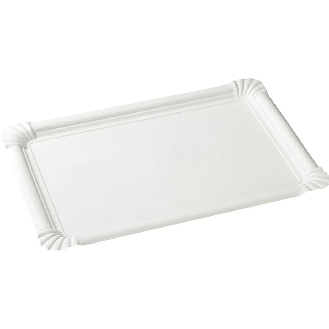 Gifi Plateau rectangulaire blanc en carton x5