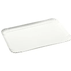 Gifi Plateau rectangulaire blanc en carton x3