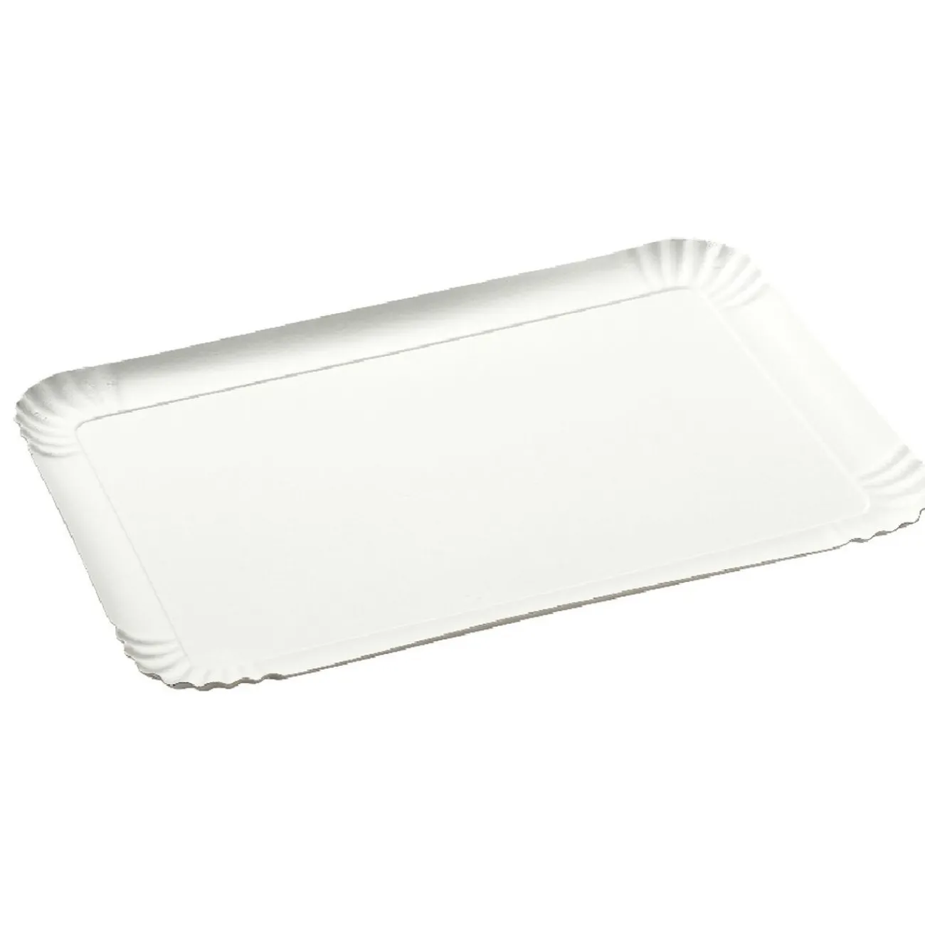 Gifi Plateau rectangulaire blanc en carton x3