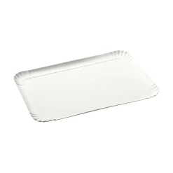 Gifi Plateau rectangulaire blanc en carton x3