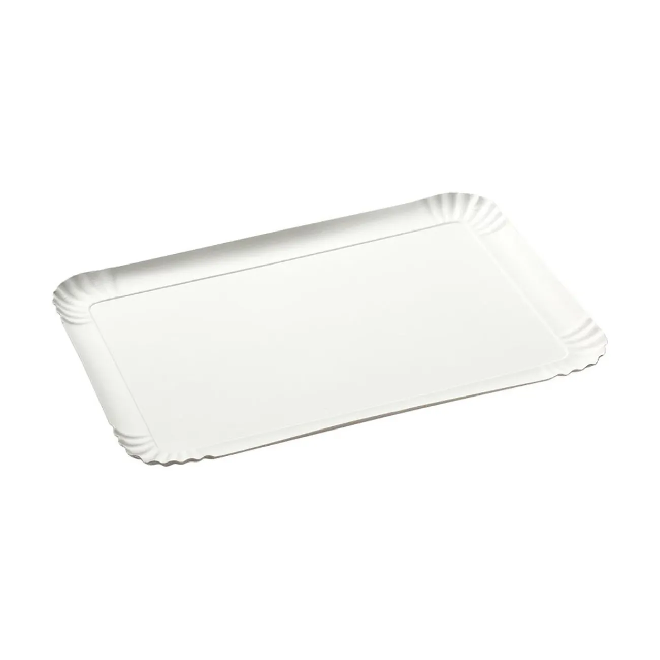 Gifi Plateau rectangulaire blanc en carton x3
