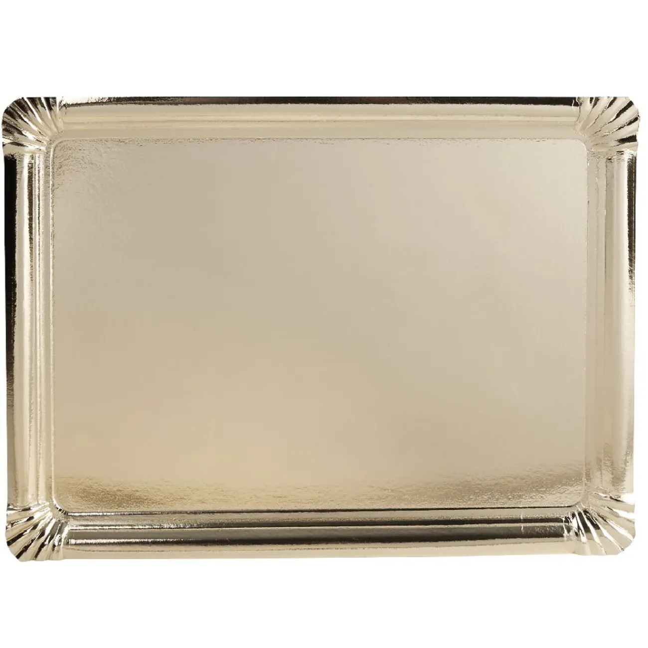 Gifi Plateau rectangulaire doré en carton x3