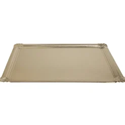 Gifi Plateau rectangulaire doré en carton x3