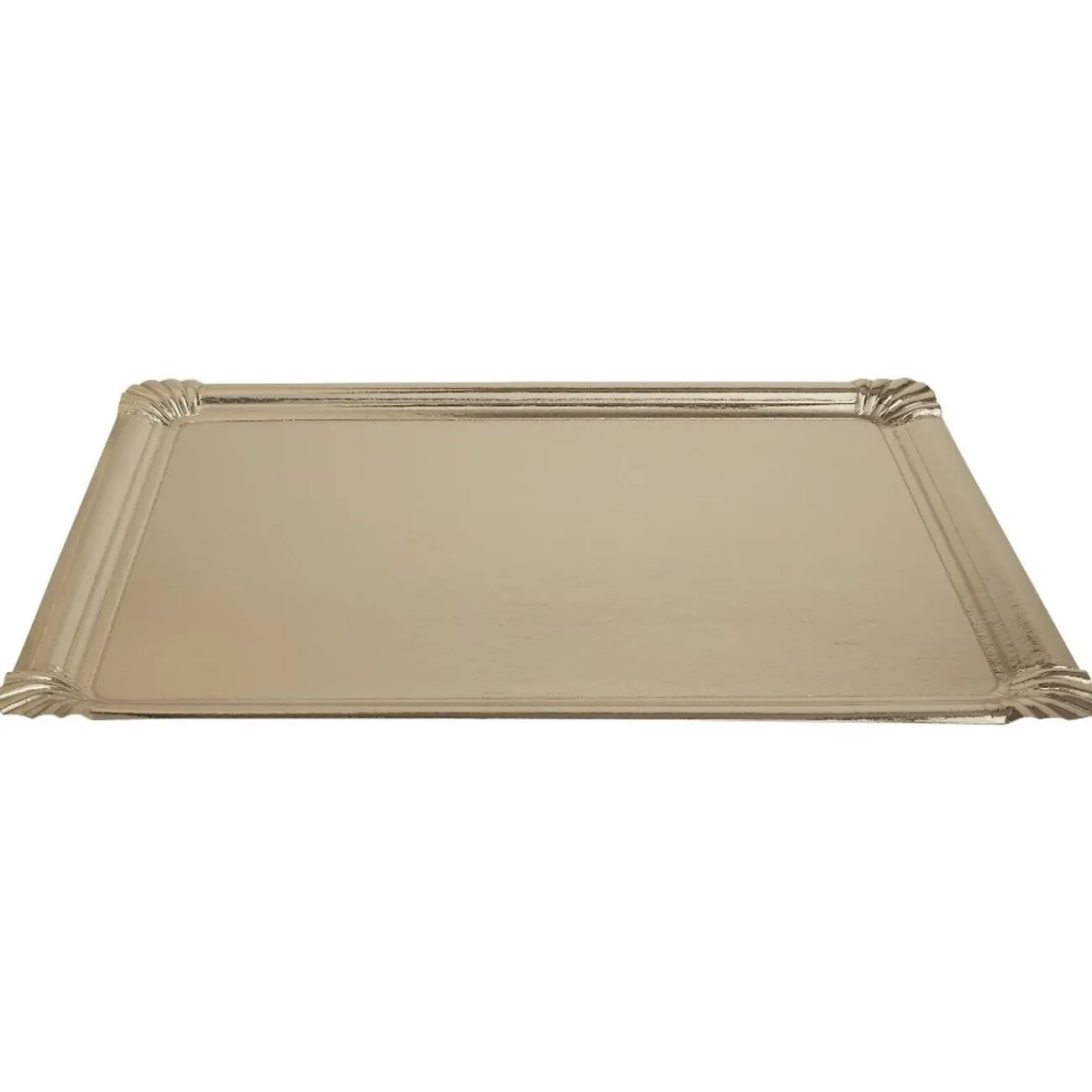 Gifi Plateau rectangulaire doré en carton x3