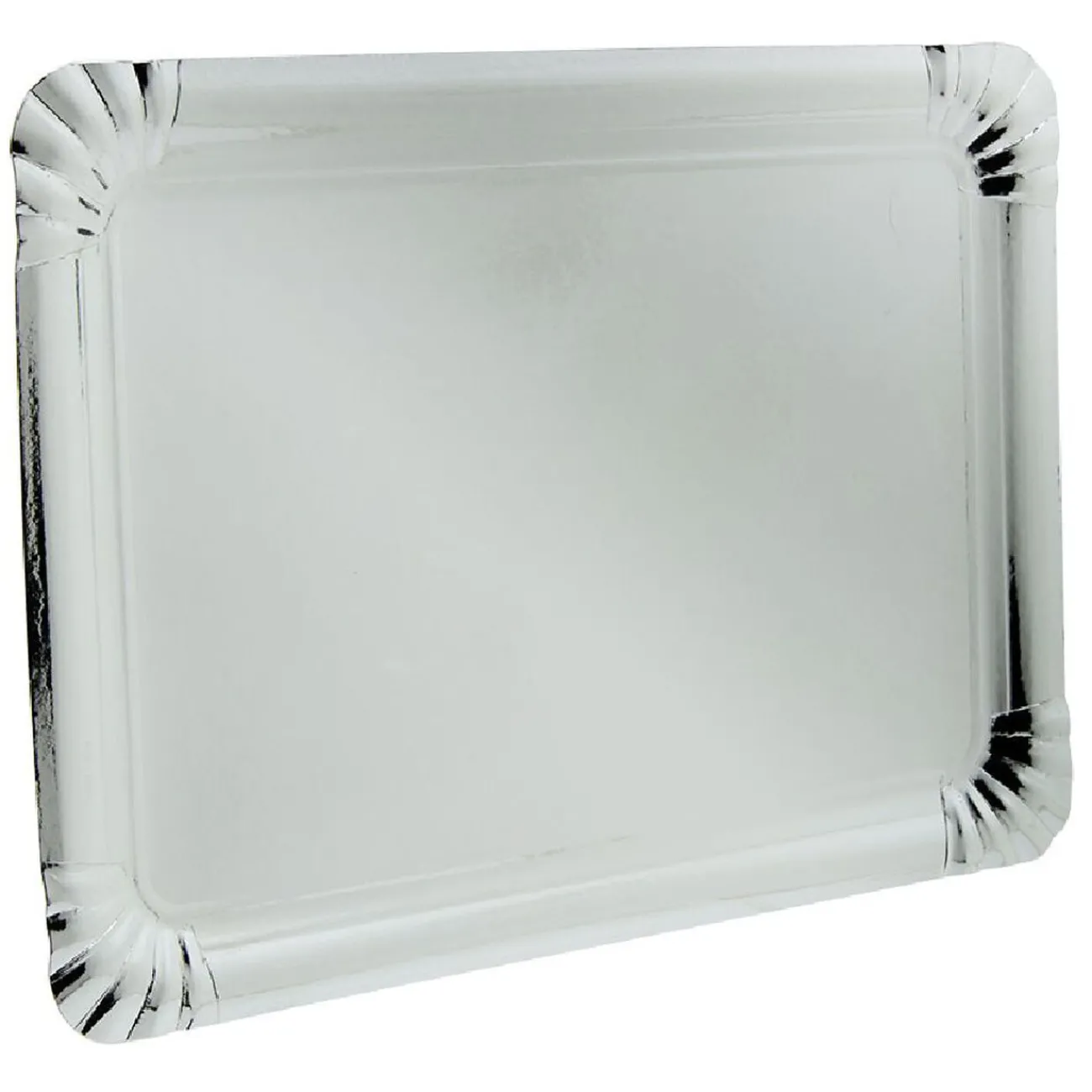 Gifi Plateau rectangulaire en carton argenté x 5