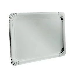 Gifi Plateau rectangulaire en carton argenté x 5