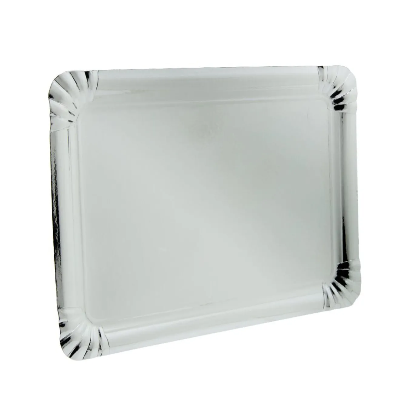 Gifi Plateau rectangulaire en carton argenté x 5