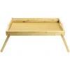 Gifi Plateau rectangulaire en bambou pieds rétractables 50x30xH24,5cm