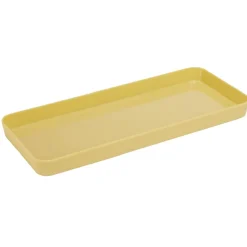 Gifi Aménagement Salle De Bain^Plateau rectangulaire jaune plastique 26x11xH2cm