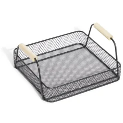 Gifi Plateau rectangulaire maille métal noir