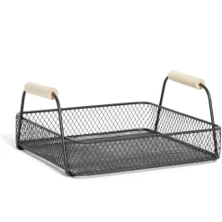 Gifi Plateau rectangulaire maille métal noir