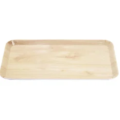 Gifi Plateau rectangulaire mélaminé effet bois naturel 19x30cm