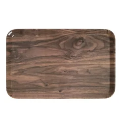 Gifi Plateau rectangulaire mélaminé effet bois naturel 19x30cm