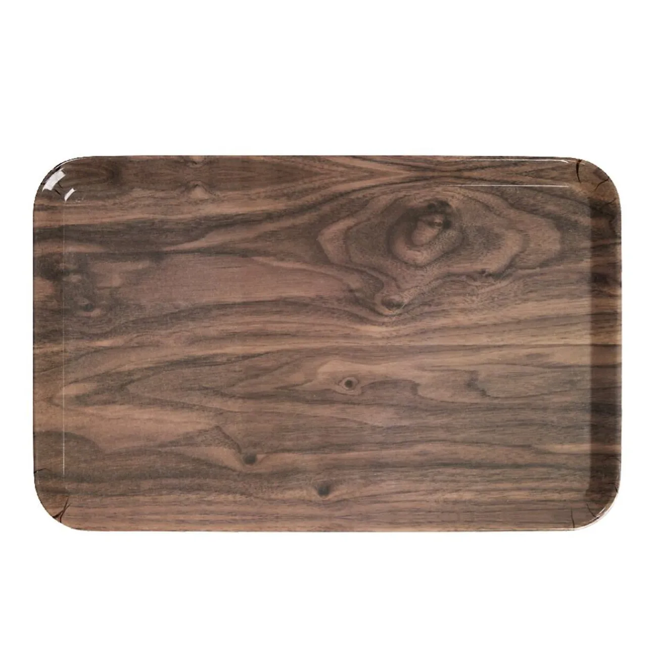 Gifi Plateau rectangulaire mélaminé effet bois naturel 19x30cm