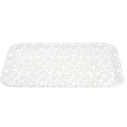 Gifi Plateau rectangulaire motif feuillage blanc et vert 27x38cm