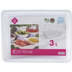 Gifi Plateau rectangulaire plastique blanc 3L