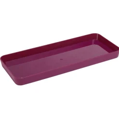 Gifi Aménagement Salle De Bain^Plateau rectangulaire rouge plastique 26x11xH2cm
