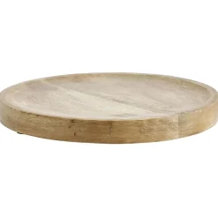 Gifi Plateau rond bois marron Ø22cm