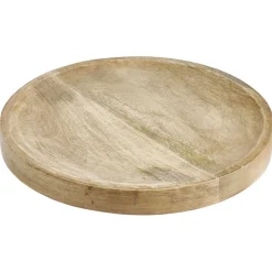 Gifi Plateau rond bois marron Ø22cm