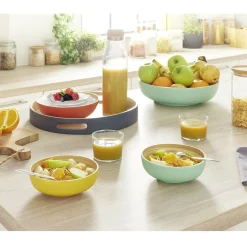 Gifi Plateau rond en bambou coloré