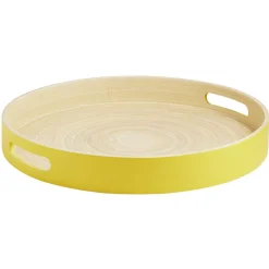 Gifi Plateau rond en bambou coloré Ø35 cm