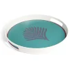 Gifi Plateau rond feuille exotique mélaminé vert Ø34,5xH4,1cm