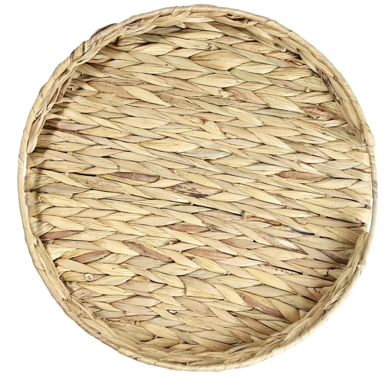 Gifi Plateau rond naturel en jacinthe tressée Ø35xH5cm