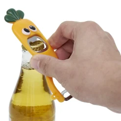 Gifi Éplucheur décapsuleur forme carotte orange L13,5cm