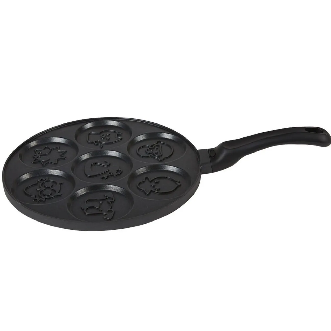 Gifi Poêle à 7 pancakes en fonte motifs animaux 26 cm