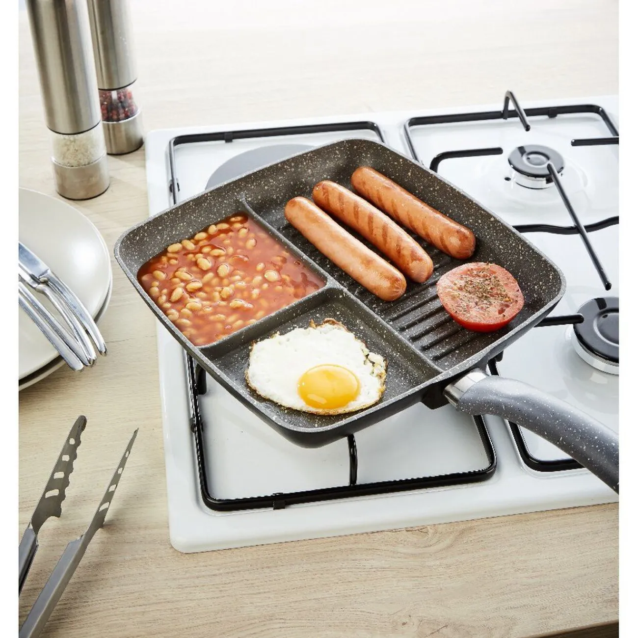 Gifi Poêle à brunch 3 compartiments