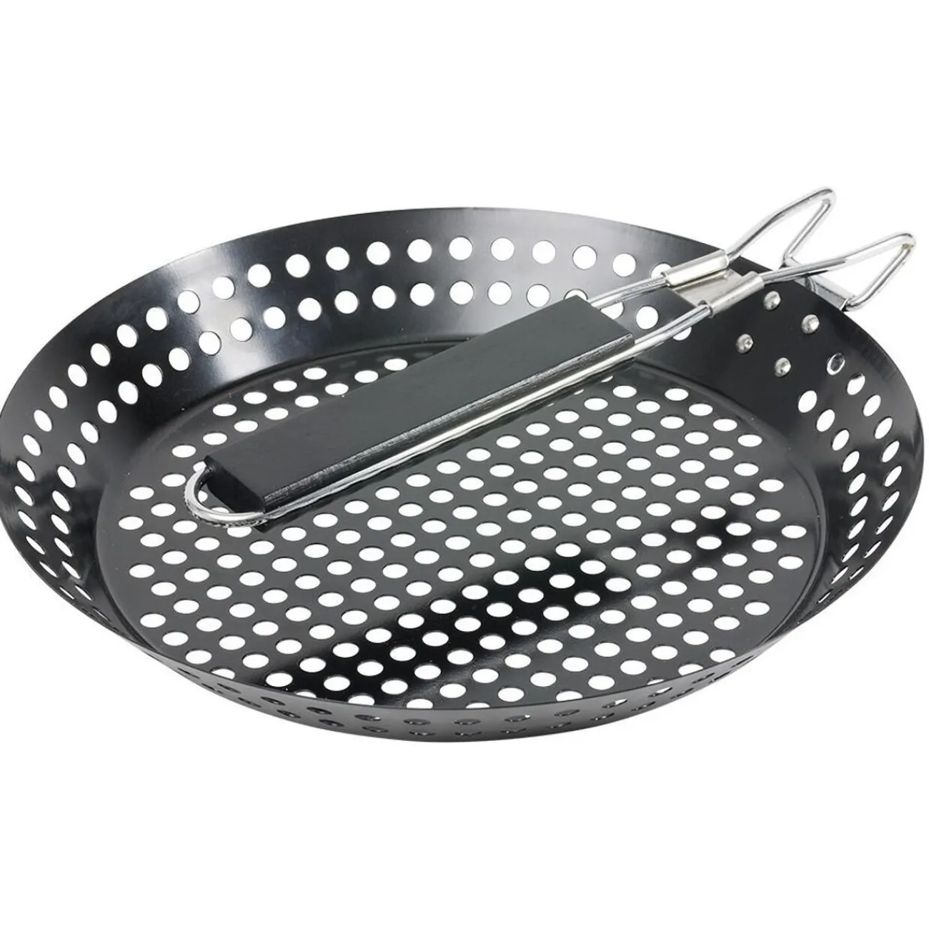 Gifi Poêle à marrons en acier au carbone Ø30,5cm