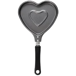 Gifi Poêle à pancake forme coeur gris et noir L15cm