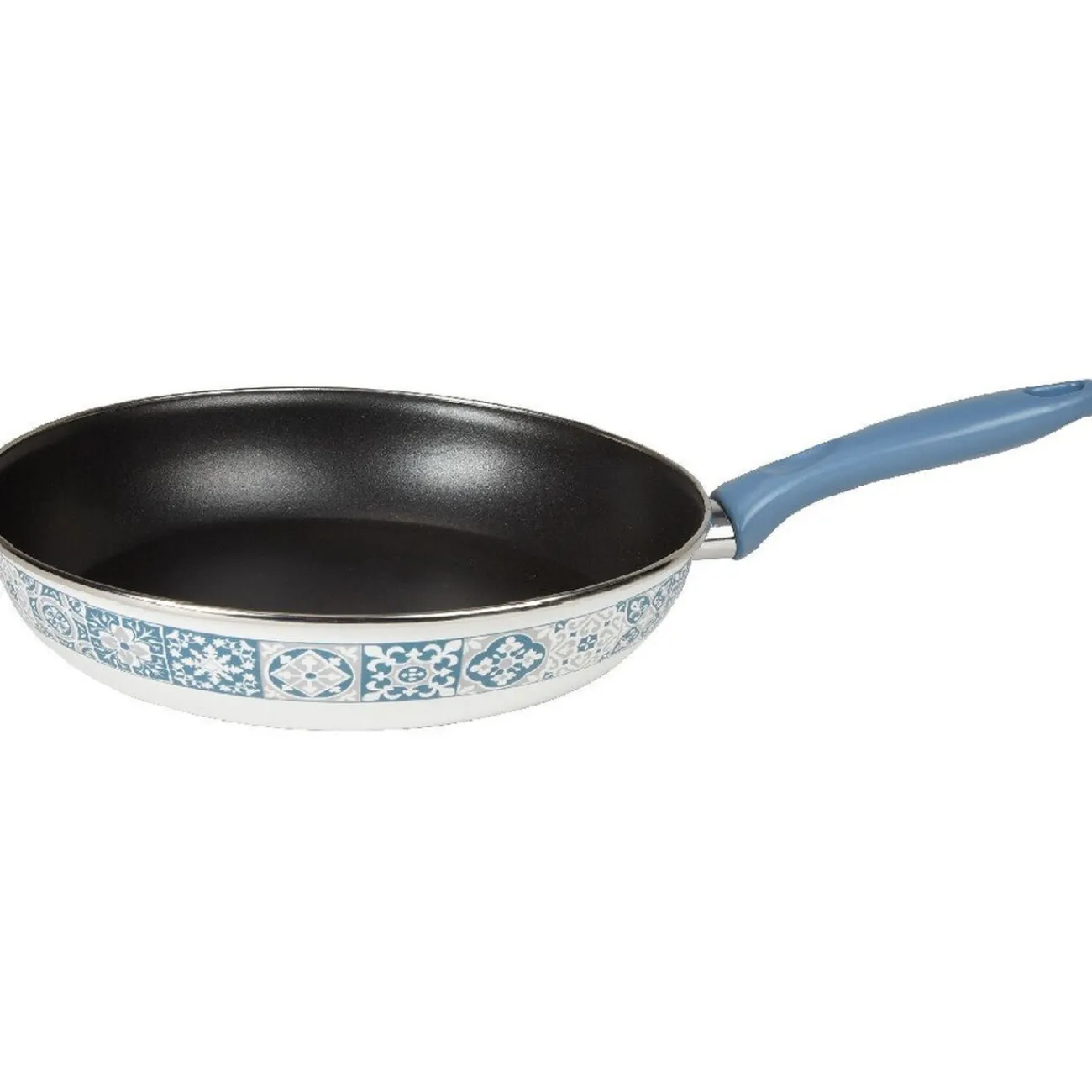 Gifi Poêle anti-adhésive acier émaillé motif carreau de ciment