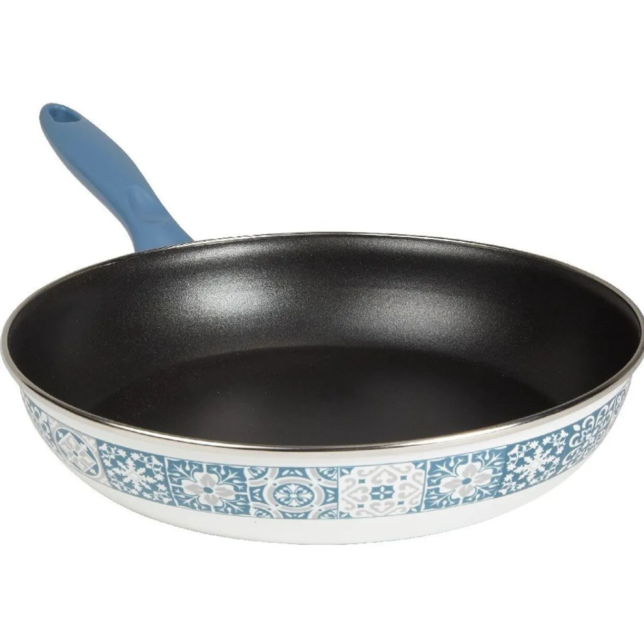 Gifi Poêle anti-adhésive acier émaillé motif carreau de ciment