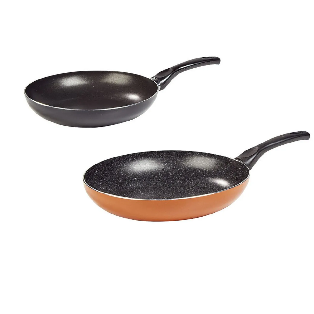 Gifi Poêle effet pierre noire et orange x2