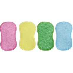 Gifi Nettoyage Et Entretien|Éponge microfibre multicolore x4 - 16x9cm