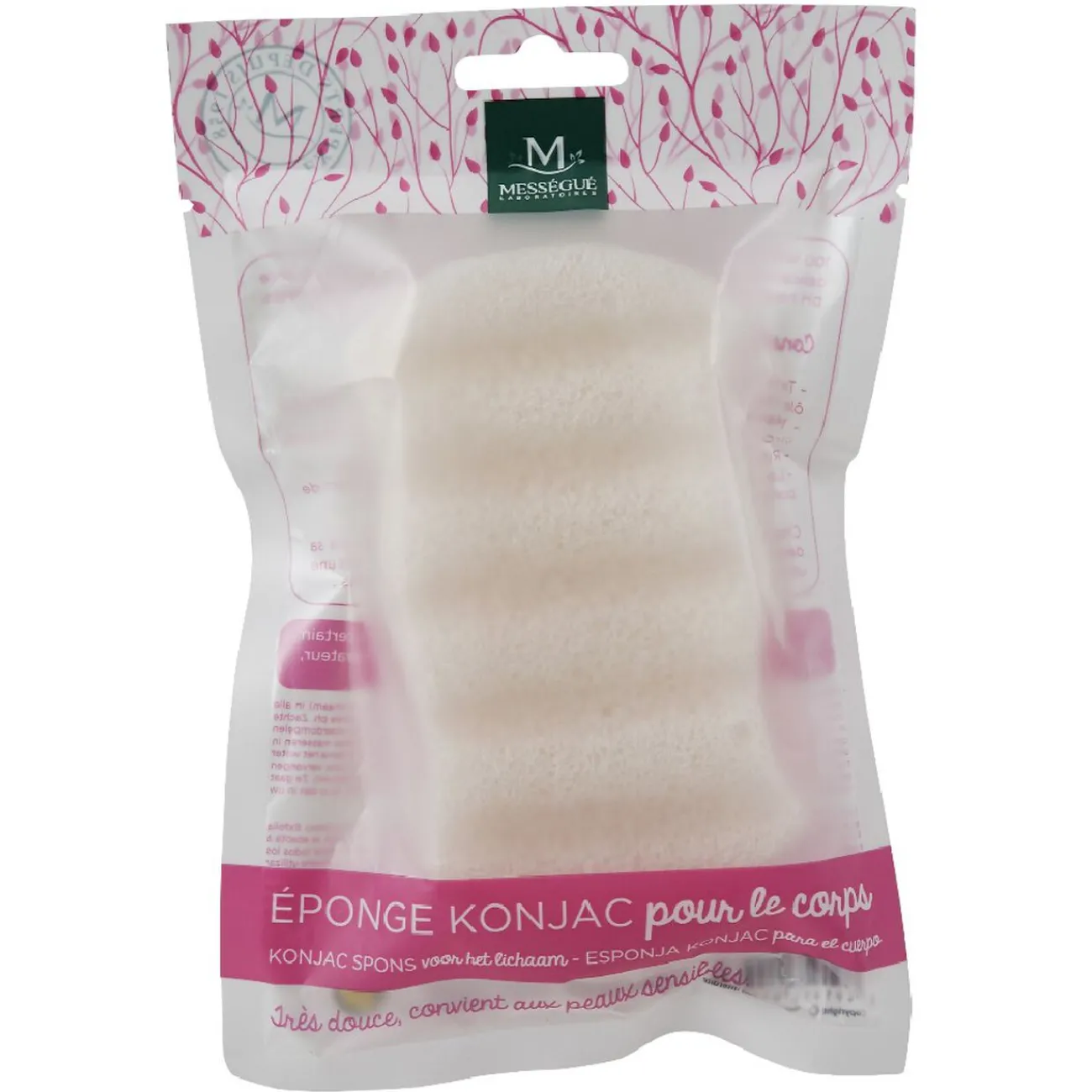 Gifi Beauté^Éponge végetal pour le corps Konjac de Messegué