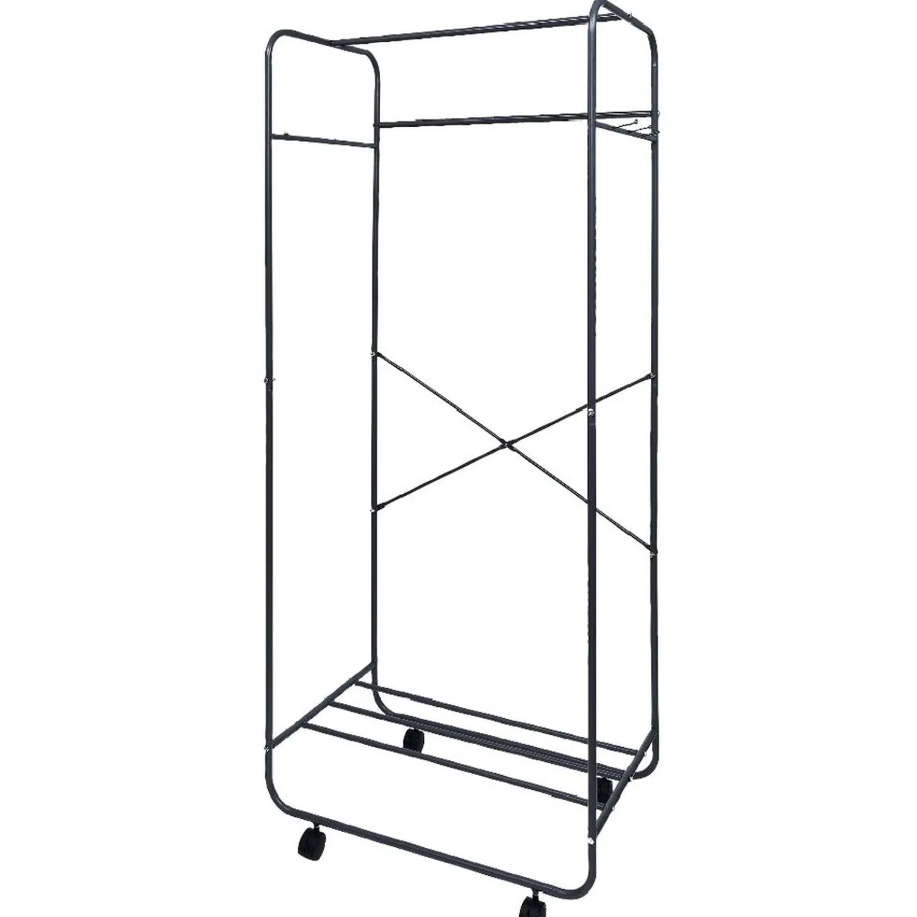 Gifi Rangement|Portant à roulettes avec patères latérales 72x45xH.170 cm