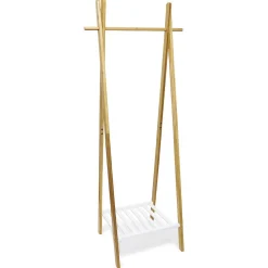 Gifi Rangement|Portant bambou avec étagère pour accessoires 64x44xH160cm