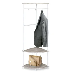 Gifi Rangement|Portant en bois et métal blanc naturel