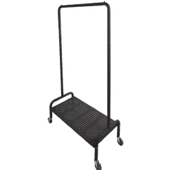 Gifi Rangement|Portant tube noir avec étagère