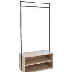 Gifi Rangement|Portant vestiaire range chaussures noir et marron