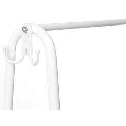 Gifi Rangement|Portant vêtement simple blanc avec 2 tablettes