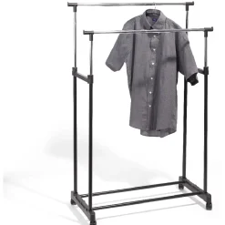 Gifi Rangement|Portant vêtements double noir