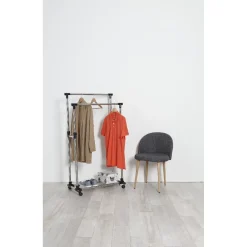 Gifi Rangement|Portant vêtements tube double noir