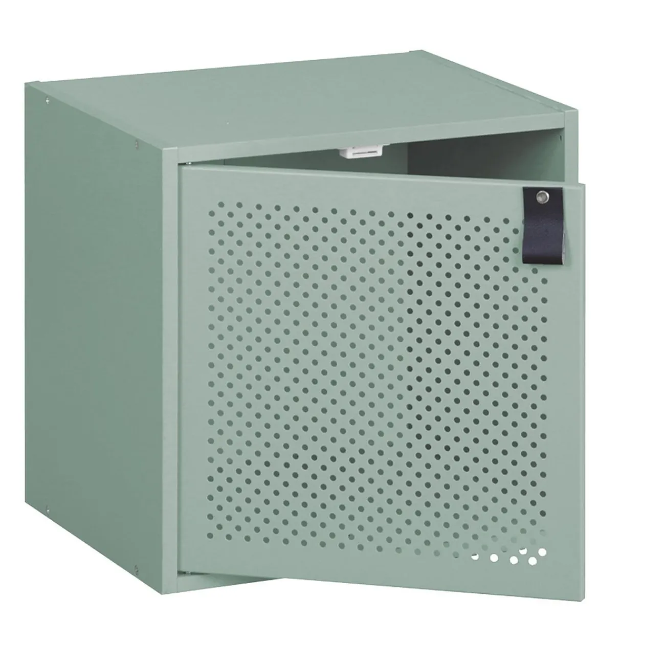 Gifi Rangement|Porte Box Cube métal ajouré vert